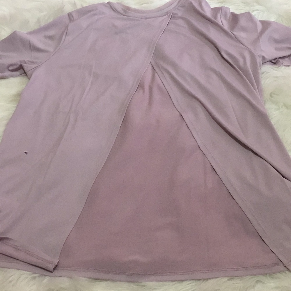 Pink fabletics open back tee. - Picture 2 of 3